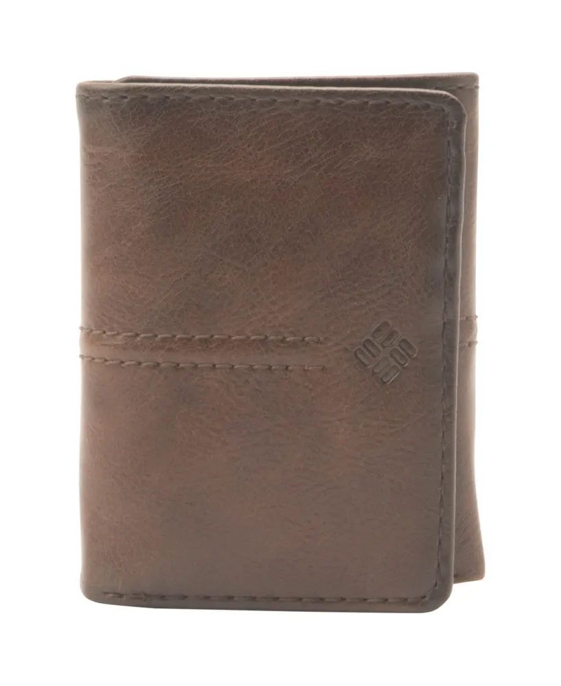 Men's Columbia Rfid Trifold Leather Wallet