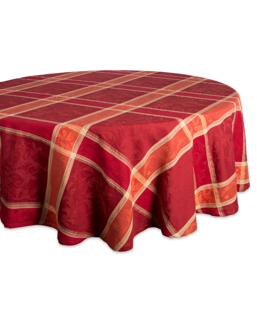 Design Imports Harvest Wheat Jacquard Tablecloth