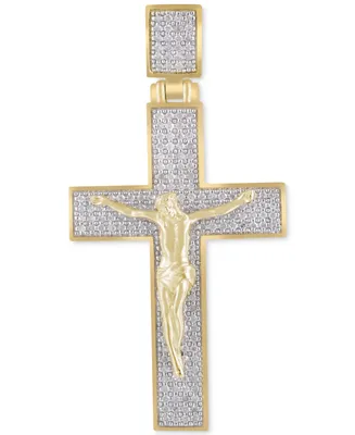 Men's Diamond Crucifix Pendant (5/8 ct. t.w.) in 10k Gold