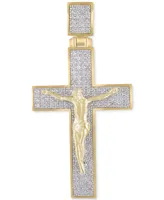 Men's Diamond Crucifix Pendant (5/8 ct. t.w.) in 10k Gold