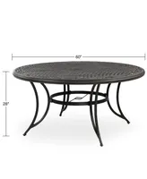 Wythburn Mix and Match 60" Round Cast Aluminum Outdoor Dining Table