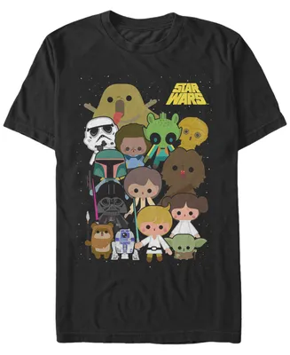 Star Wars Men's Classic Cute Cartoon Cast Short Sleeve T-Shirt