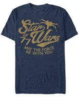 Star Wars Men's Classic May The Force Be With You Text Short Sleeve T-Shirt