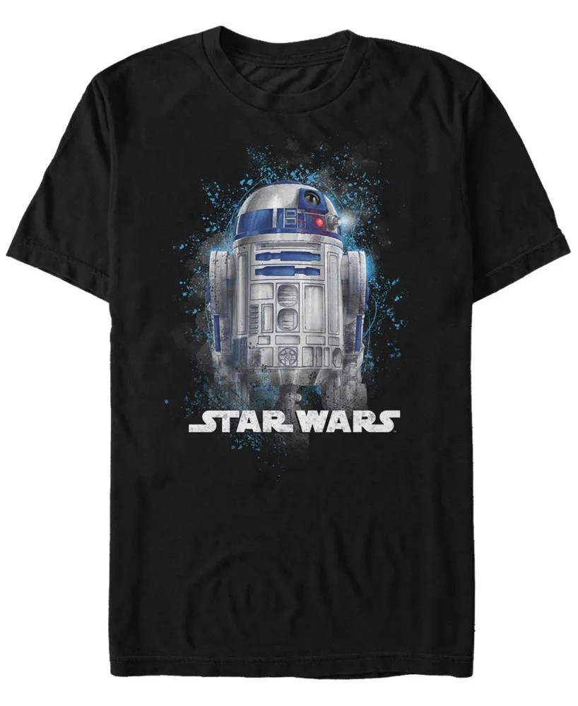 Star Wars Men's Classic R2-D2 Paint Splatter Short Sleeve T-Shirt