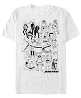 Star Wars Men's Classic Cantina Cartoon Short Sleeve T-Shirt