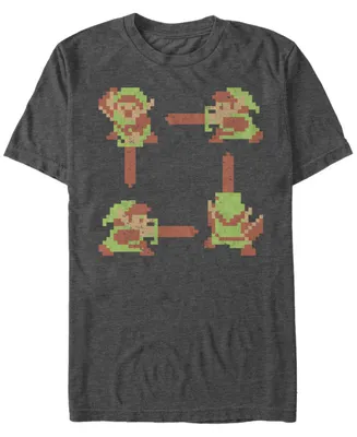 Nintendo Men's Legend of Zelda 8-Bit Link Short Sleeve T-Shirt