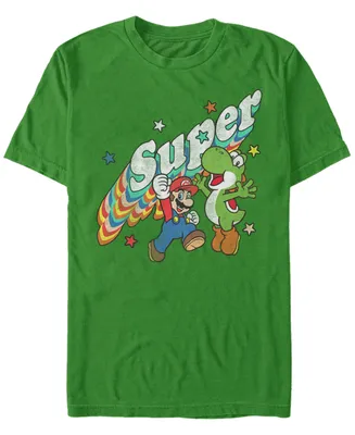 Nintendo Men's Super Mario Friends Yoshi Short Sleeve T-Shirt