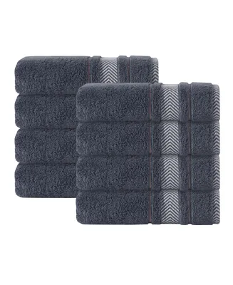 Bomonti 6 Piece Turkish Cotton Towel Set Enchante Home Anthracite