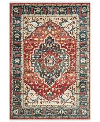 Lauren Ralph Lauren Chloe LRL1221A Red and Navy 9' X 12' Area Rug