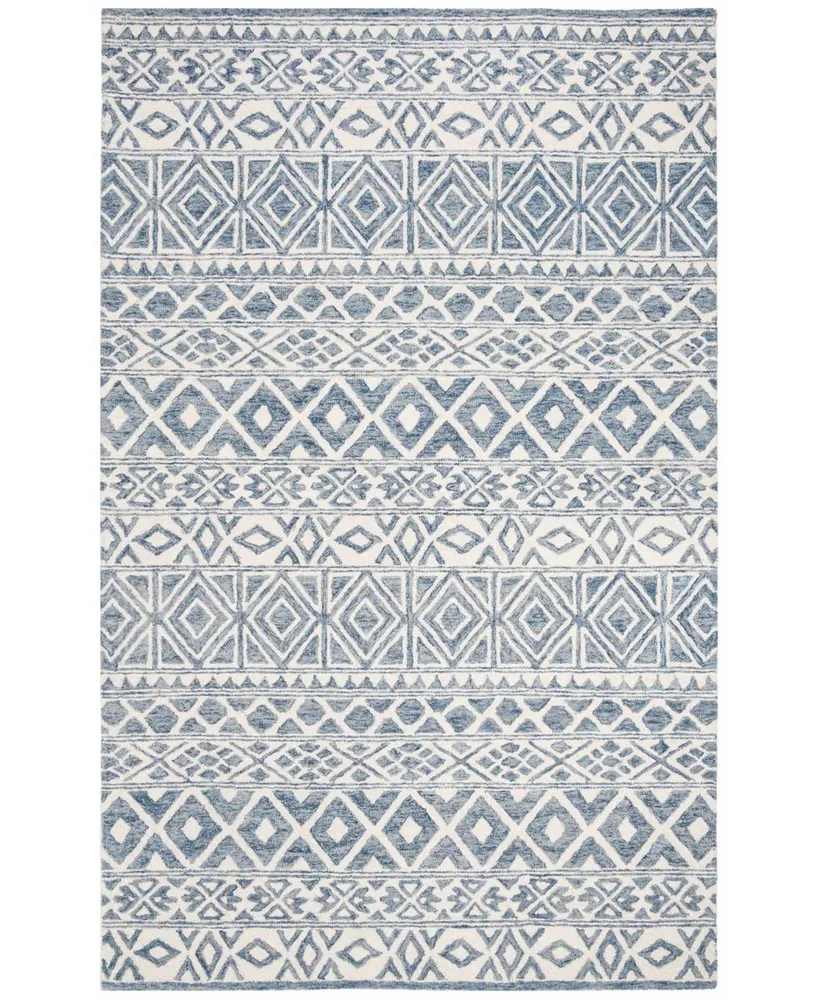 Lauren Ralph Lauren Theresa LRL6650A Ivory and Blue 2'3" X 8' Runner Area Rug