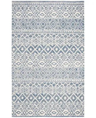 Lauren Ralph Lauren Theresa LRL6650A Ivory and Blue 5' X 8' Area Rug