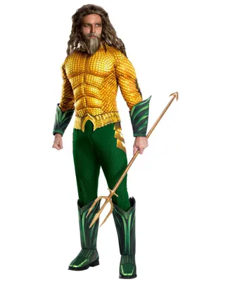 BuySeasons Men's Aquaman Movie Adult Deluxe Costume, Fake Pitch Fork Not Included