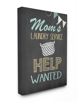 Stupell Industries Mom's Laundry Service Help Wanted Canvas Wall Art