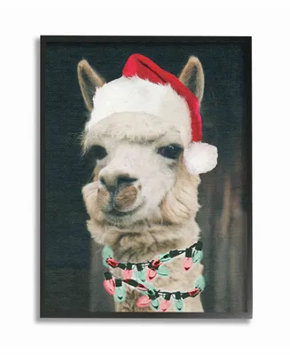 Stupell Industries Christmas Llama Framed Giclee Art, 11" x 14"