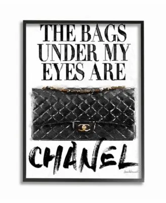 Stupell Industries Glam Bags Under My Eyes Black Bag Art Collection