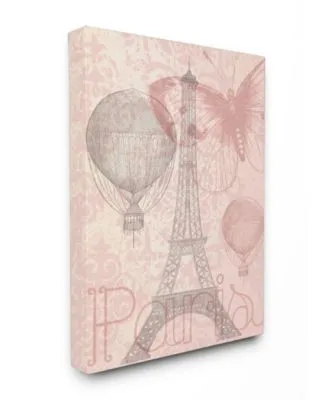 Stupell Industries Eiffel Tower Hot Air Balloon Paris Art Collection