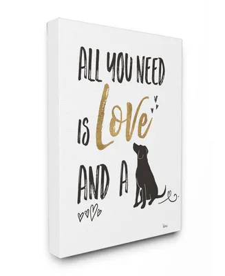 Stupell Industries Dog Lover Typography Canvas Wall Art, 16" x 20"