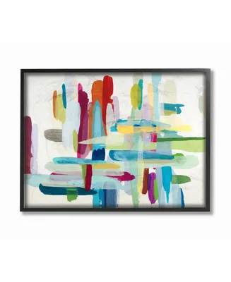 Stupell Industries Colorful Cross Hatch Abstraction Framed Giclee Art, 16" x 20"