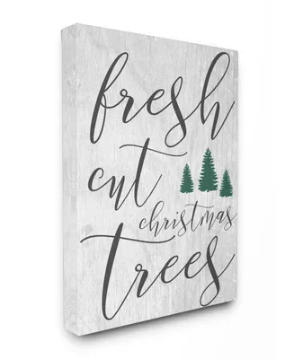Stupell Industries Fresh Cut Christmas Trees Gray Canvas Wall Art, 30" x 40"