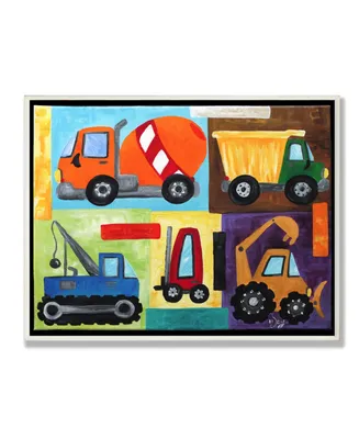 Stupell Industries Home Decor Construction Trucks Set Wall Plaque Art, 12.5" x 18.5"