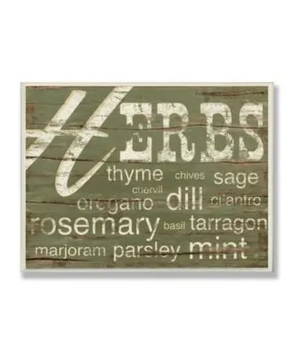 Stupell Industries Home Decor Herbs Words Green Kitchen Art Collection