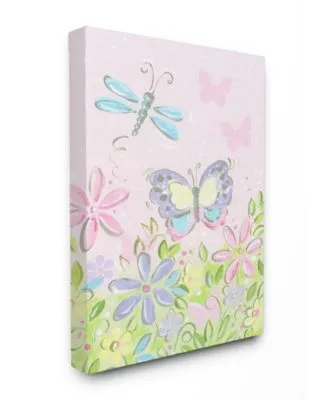 Stupell Industries The Kids Room Pastel Butterfly Dragonfly Art Collection