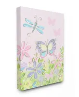 Stupell Industries The Kids Room Pastel Butterfly Dragonfly Art Collection