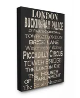 Stupell Industries Home Decor London Landmark Typography Art Collection