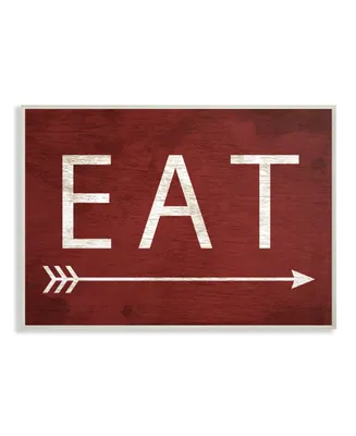 Stupell Industries Eat With Arrow Red Wall Plaque Art