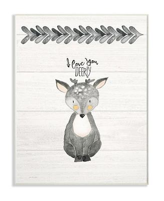 Stupell Industries I Love You Deerly Wall Plaque Art, 12.5" x 18.5"