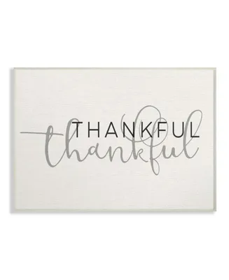 Stupell Industries Thankful Typography Wall Plaque Art, 12.5" x 18.5"