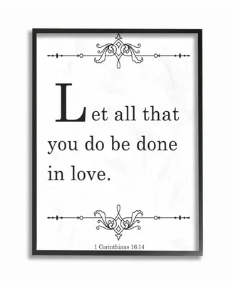 Stupell Industries Let All Be Done in Love Framed Giclee Art, 11" x 14"