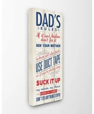 Stupell Industries Dads Rules Art Collection