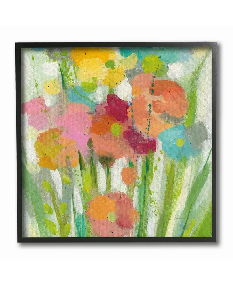 Stupell Industries Longstem Bouquet Painterly Flowers Framed Giclee Art, 12" x 12"