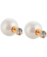 Olivia Burton Imitation Pearl & Cubic Zirconia Crystal Stud Earrings