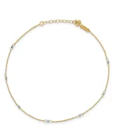 Ropa Anklet in 14k Yellow and White Gold