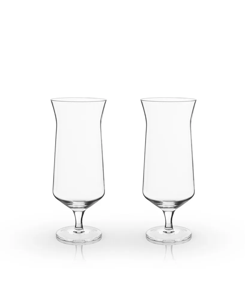 Viski Raye Angled Crystal Prosecco Glasses Set of 2