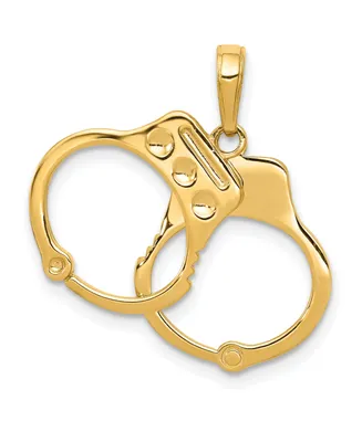 Handcuffs Pendant In 14k Yellow Gold