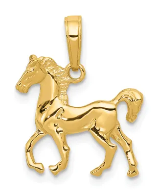 Standing Horse Pendant in 14k Yellow Gold