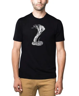 La Pop Art Men's Premium Word T-Shirt - Types of Snakes