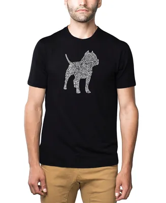 La Pop Art Men's Premium Word T-Shirt - Pit bull