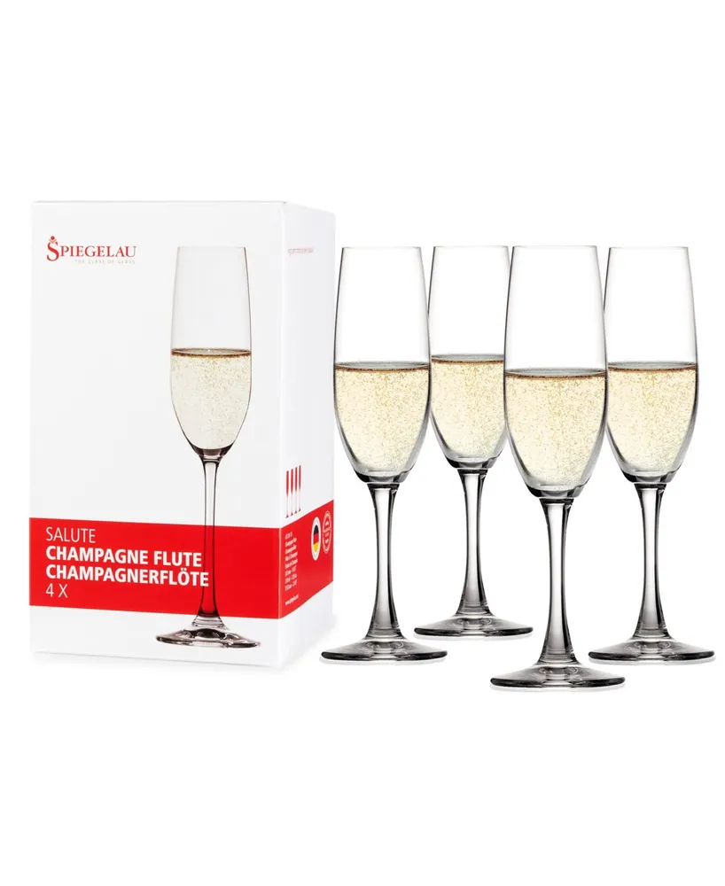 Spiegelau Salute Champagne Wine Glasses, Set of 4, 7.4 Oz