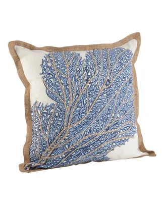 Saro Lifestyle Sea Fan Coral Decorative Pillow, 20" x 20"