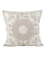 Saro Lifestyle Embroidered Decorative Pillow, 18" x