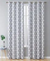 Hlc.me Lattice Print Drape Blackout Curtains Pattern - Weather Insulated Curtains