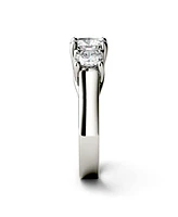 Moissanite Three Stone Ring 2 ct. t.w. Diamond Equivalent in 14k White Gold or 14k Yellow Gold