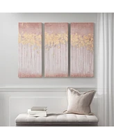 Madison Park Twilight Forest Gel Coated Canvas with Gold Foil 3-Pc Set