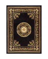 Global Rug Designs Vision VIS03 Black 7'8" x 10'4" Area Rug