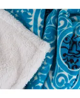 Baldwin Home Printed Coral Soft Fleece Sherpa Throw Blanket