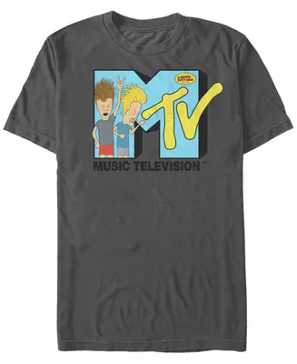 Mtv Men's Beavis and Butthead Head bangers Logo Short Sleeve T-Shirt